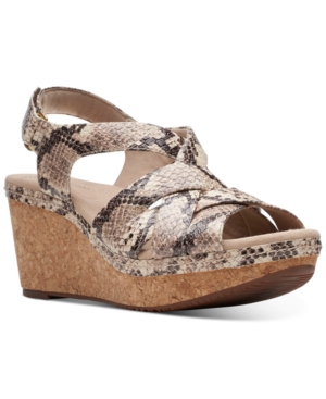 Clarks Collection Women's Annadel Rayna Wedge Sandals Women's Shoes