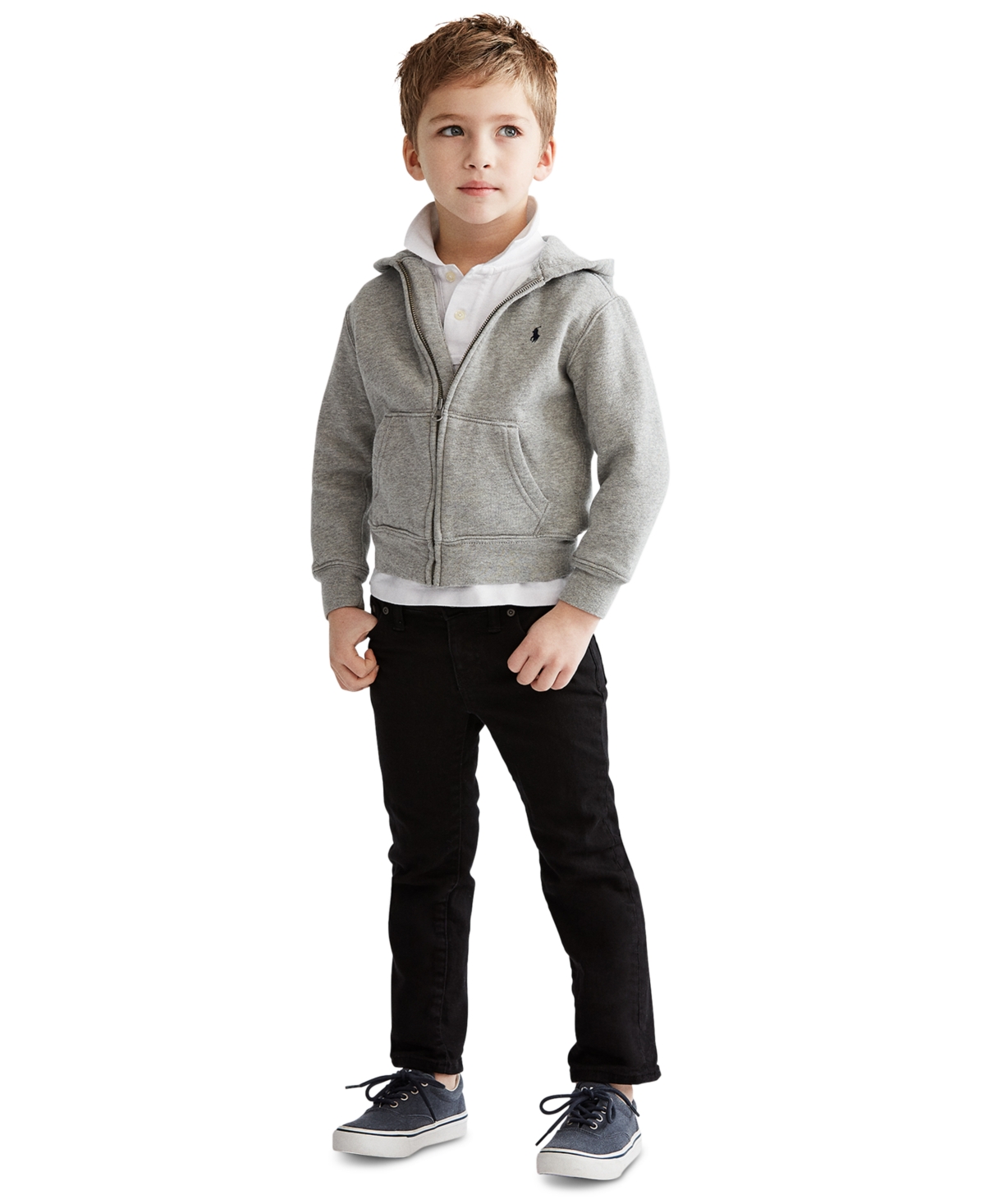  Polo Ralph Lauren Boy's Cotton-Blend-Fleece Hoodie (Big Kids)  Dark Sport Heather SM (8 Big Kid): Clothing, Shoes & Jewelry