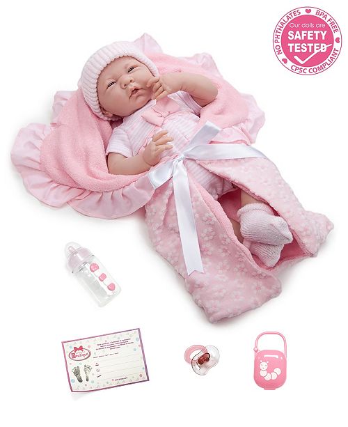 Jc Toys Soft Body La Newborn 15 5 Baby Doll In Deluxe Gift Set
