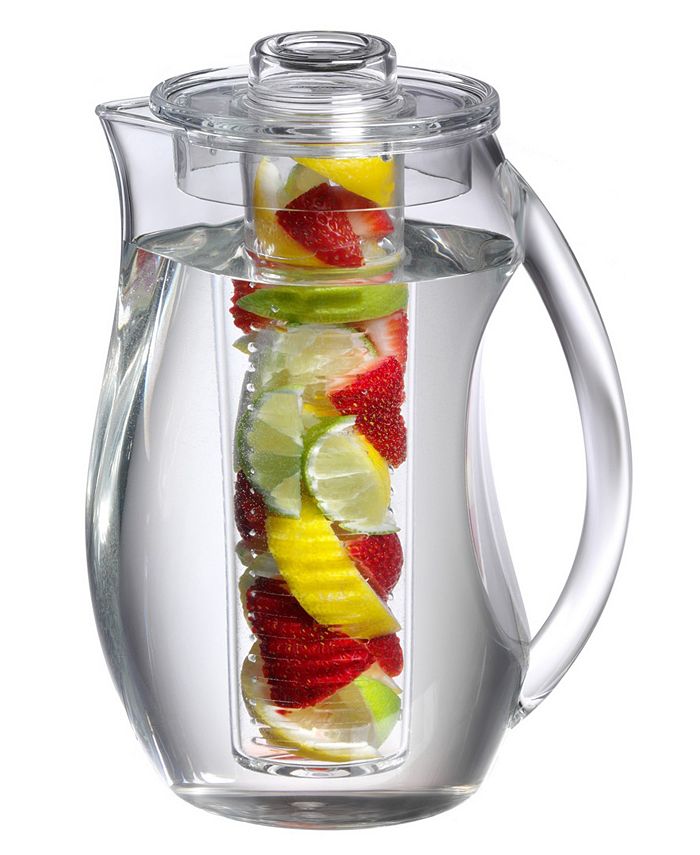 Water Pitcher with Fruit Infusion Flavor Infuser for Cold Beverage