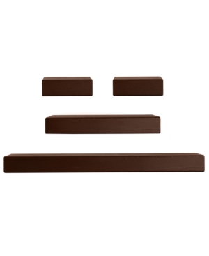 Mikasa Home Decor, Set of 4 Espresso Wall Shelves