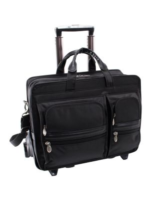 Clinton, 17" Patented Detachable -Wheeled Laptop Briefcase