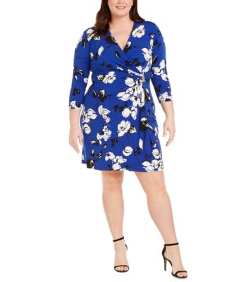 calvin klein faux wrap dress