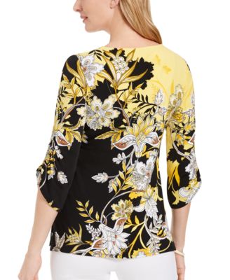 JM Collection Printed Hardware-Keyhole Tunic, Created for Macy's