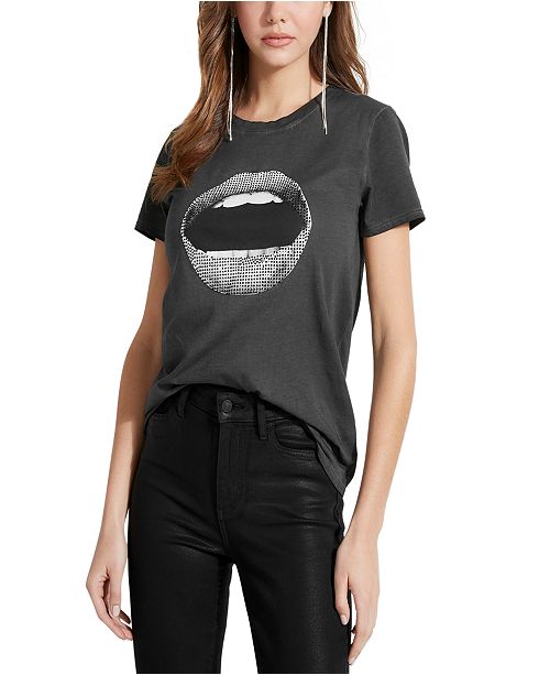 Guess Pop Lips T Shirt Reviews Tops Juniors Macy S