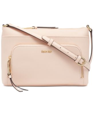 calvin klein lily leather crossbody