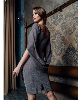 betsy & adam draped sheath dress