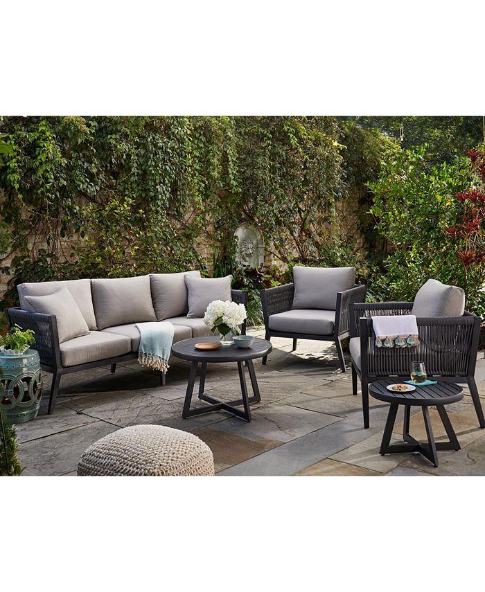 Furniture Braxtyn Outdoor Seating Collection With Sunbrella Cushions Created For Macy S Reviews - Sunbrella Outdoor Patio Set
