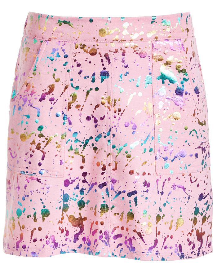 Belle Du Jour Big Girls Paint Splatter Skirt Macy's