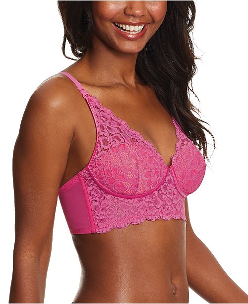Maidenform Pure Comfort Lace Mesh Longline Wireless Bralette