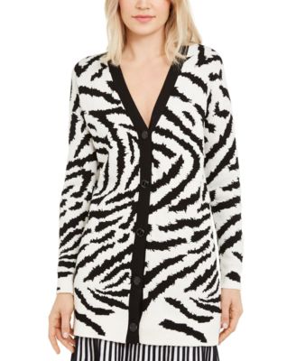 Escada - Zebra-Print Long Cardigan