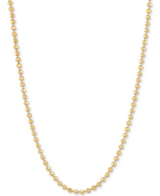 Photo 1 of Bead Link 18" Chain Necklace in 18k Gold-Plated Sterling Silver