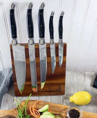 Laguiole 5 Piece Kitchen Knife Set plus Magnetic Display.