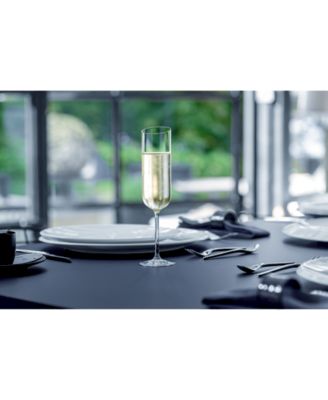 New Moon Flute Champagne Glasses, Set of 4