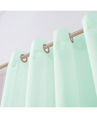 Malibu Linen Look Sheer Grommet Window Panel