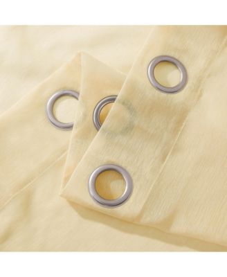 Malibu Linen Look Sheer Grommet Window Panel, 110" x 84"