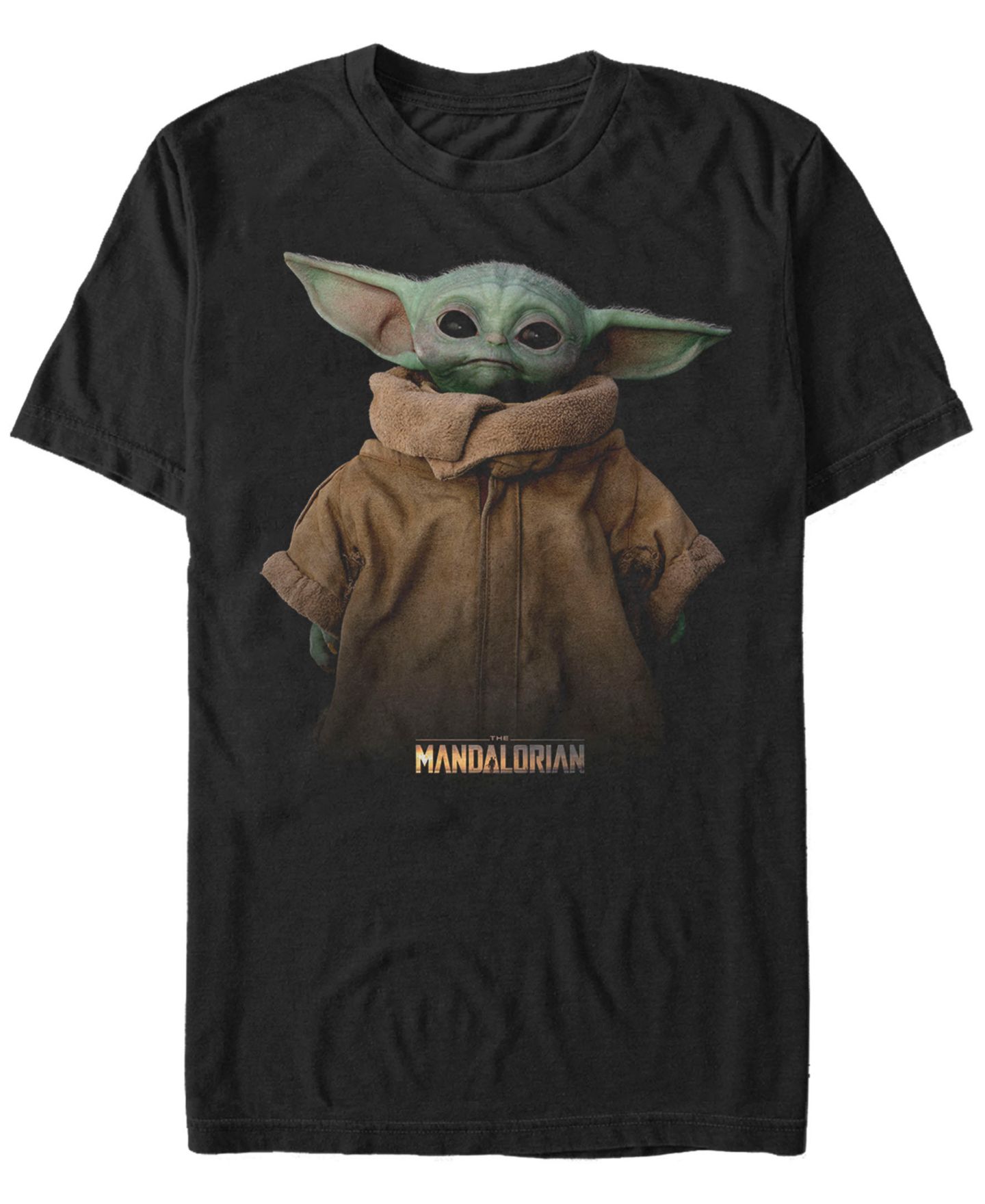 Мужская футболка Fifth Sun Star Wars The Mandalorian The Child Jacket Portrait Short Sleeve, цвет: Чёрный — фото 1