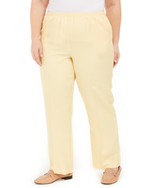Alfred Dunner Plus Size Pull-on Pants In Turquoise