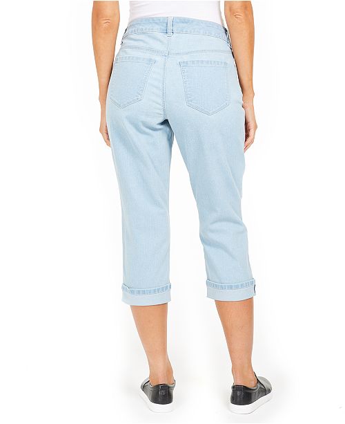 Style & Co Curvy Cuffed Capri Jeans, Created for Macy's & Reviews ...