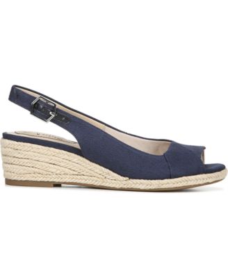 Women's Socialite Peep Toe Slingback Espadrille Wedge Sandals