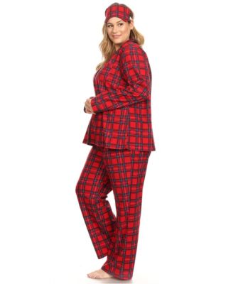 Plus Size 3-Piece Pajama Set