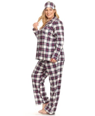 Plus Size 3-Piece Pajama Set