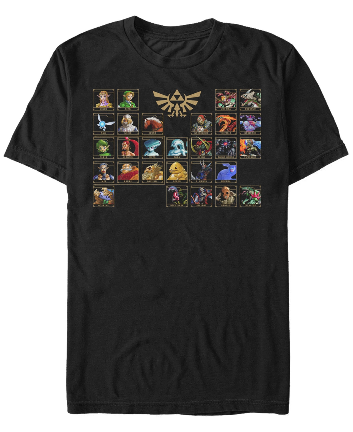 Fifth Sun Men's Legend of Zelda Ocarina of Time Periodic Short Sleeve T- shirt