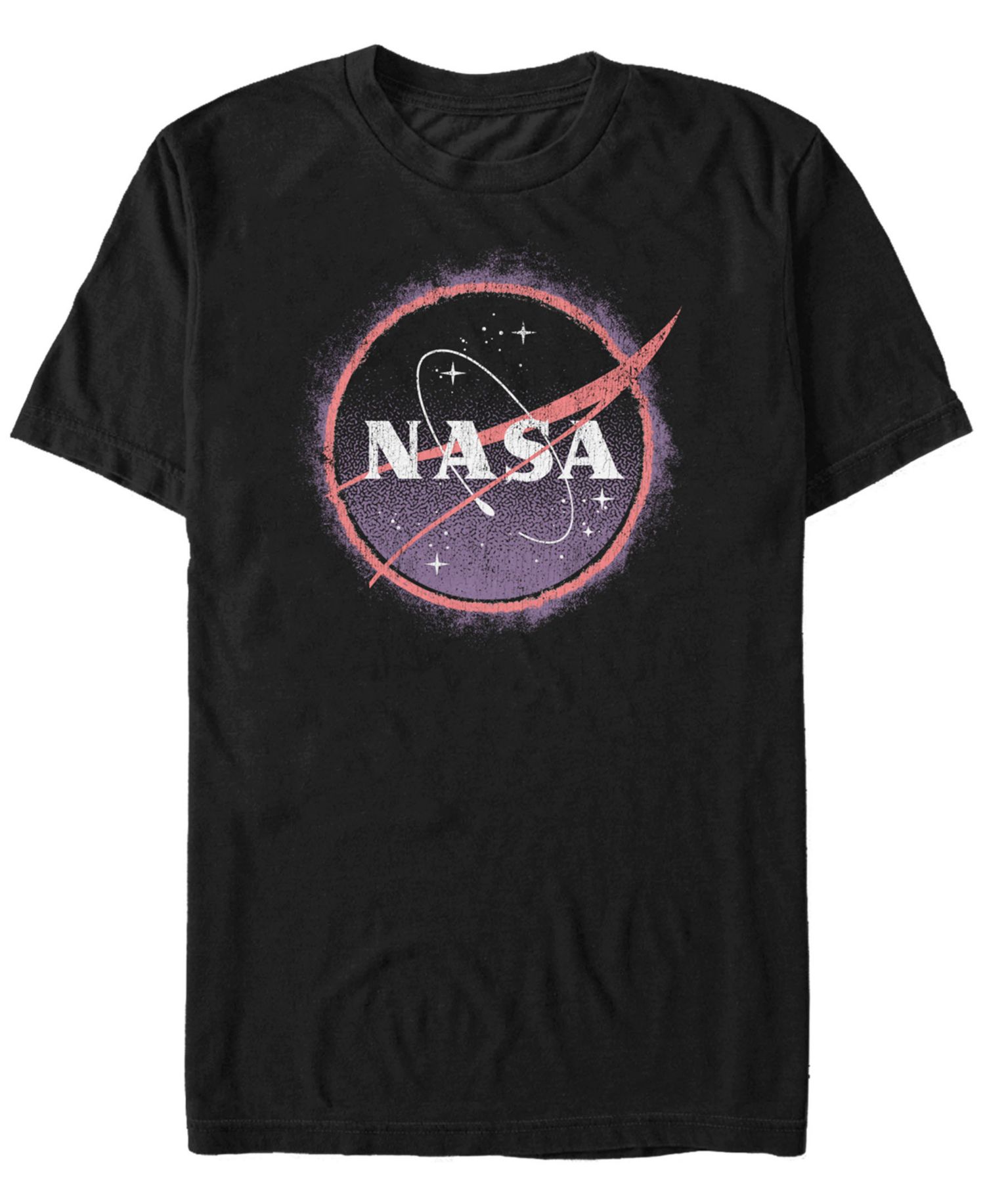NASA Men's Distressed Grainy Logo Short Sleeve T- shirt