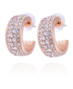 image of T Tahari Pave Fire Essential Wedding Band Hoop Earring