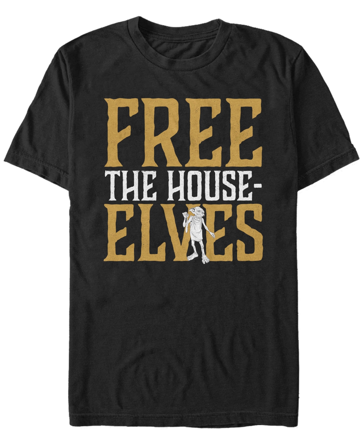 Harry Potter Men's Dobby Free The House-Elves Short Sleeve T-Shirt - Black