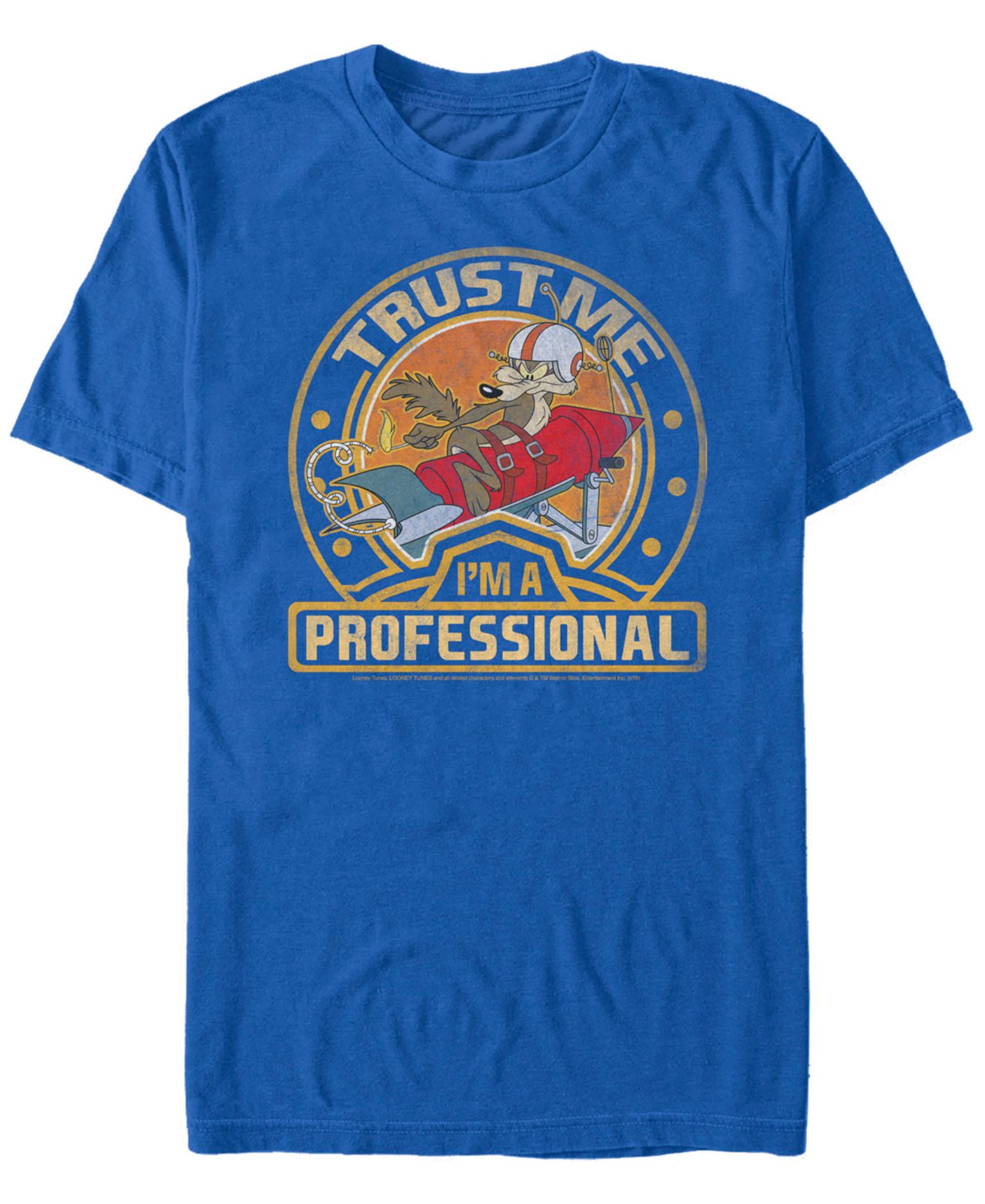 Looney Tunes Men's Wile E. Coyote Trust Me I'M A Professional Short Sleeve T-Shirt