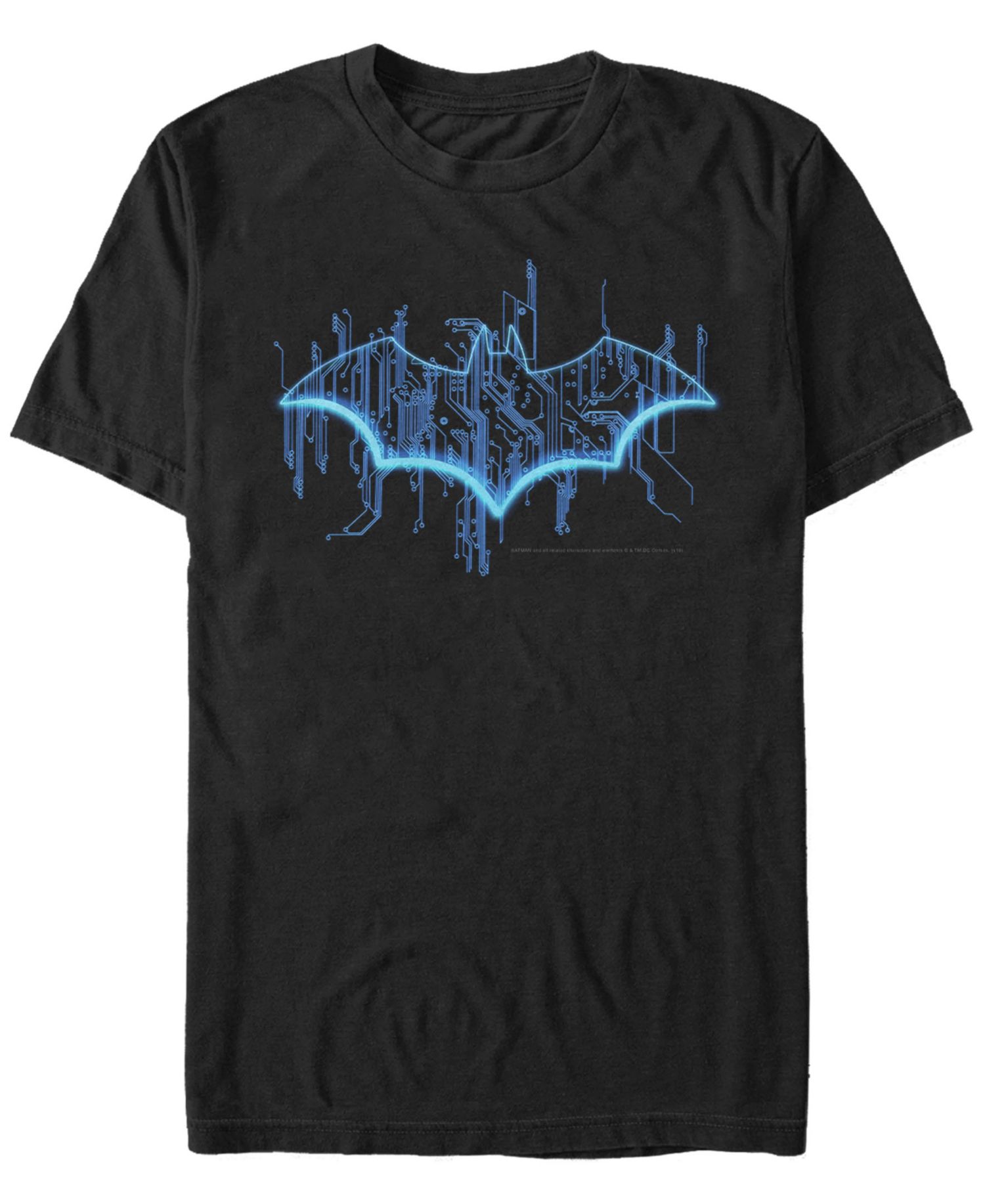 DC Men's Batman Digital Bat Logo Short Sleeve T-Shirt