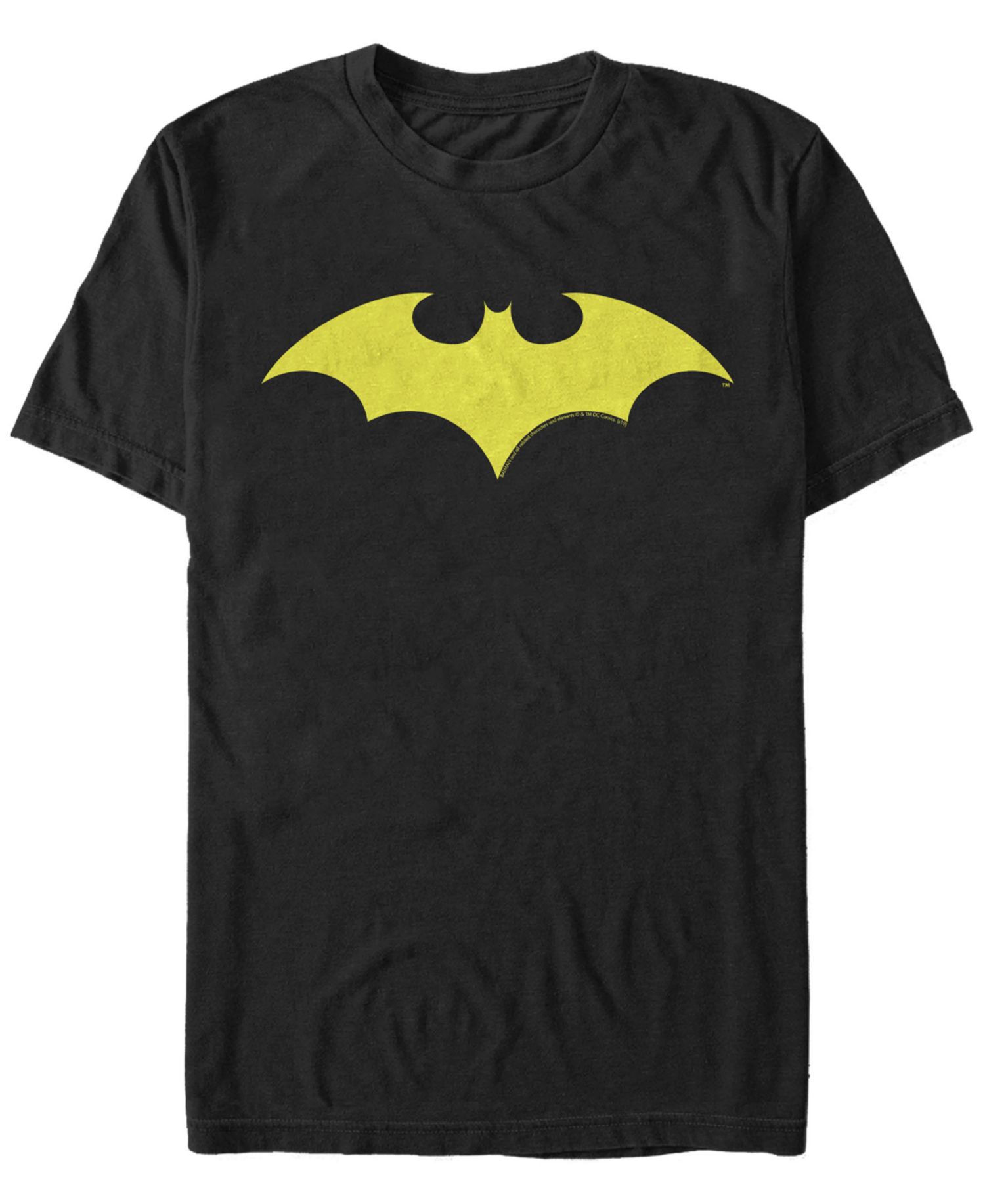 DC Men's Batman Classic Yellow Bat Logo Short Sleeve T-Shirt