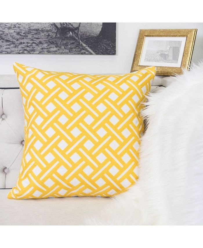 Homey Cozy Mia Cotton Square Decorative Throw Pillow Macy's