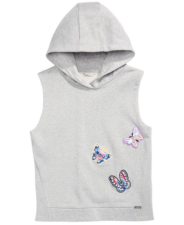 Guess sleeveless hoodie hot sale