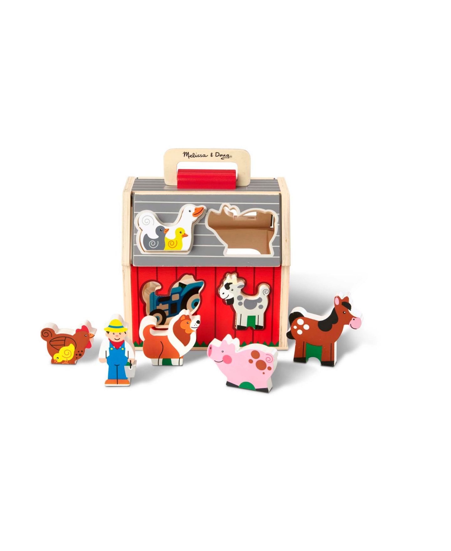Детские игрушки Melissa and Doug Wooden Sorting 10-Piece Barn, Ages 2+ — фото 2