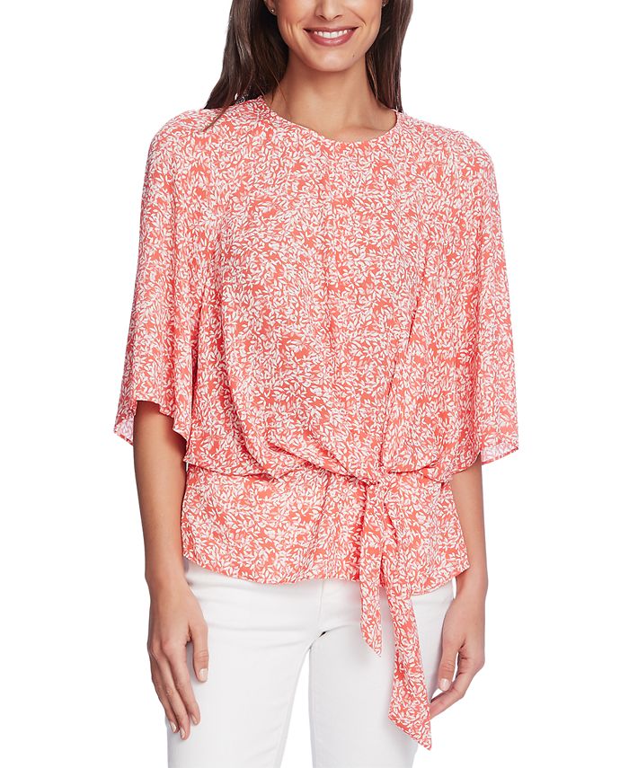 Vince Camuto Women s Tie Front Keyhole Top Macy s