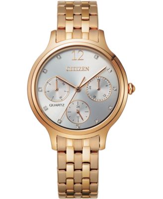 Citizen - Women's Rose Gold-Tone Stainless Steel Bracelet Watch 33mm
