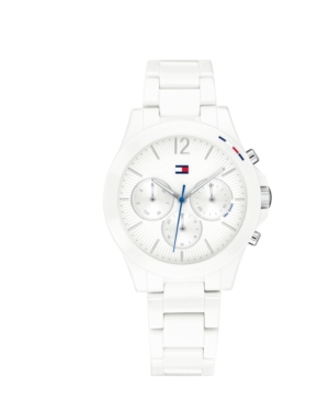 image of Tommy Hilfiger Women-s Chronograph White Ceramic Bracelet Watch 38mm