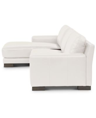 CLOSEOUT! Darrium 3-Pc. Leather Chaise Sofa with Console, Created for Macy's