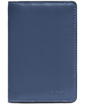 coach men's blue wallet