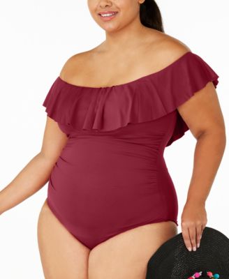 la blanca off the shoulder swimsuit