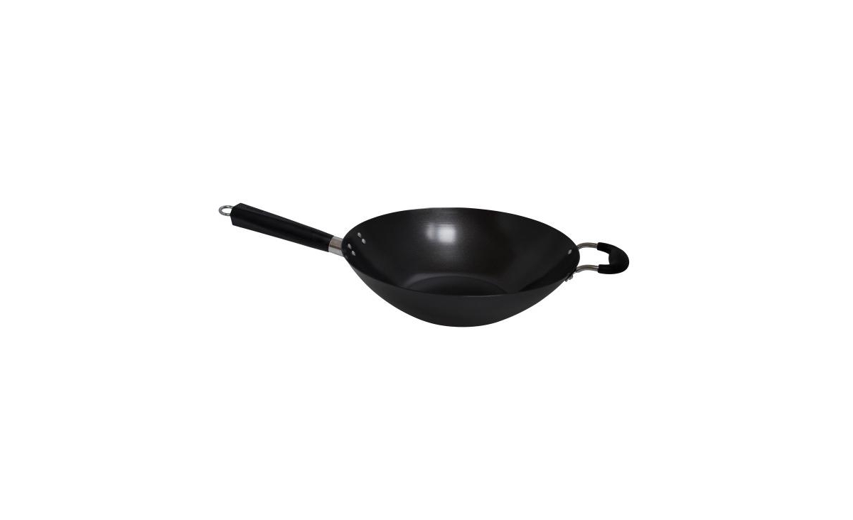 Imusa 14 inch Coated Wok with Triangle Bakelite Handles