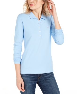 tommy hilfiger long sleeve polo shirts womens