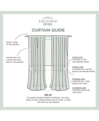 Itaji Sheer Rod Pocket Top Curtain Panel Pair, 54" x 84"