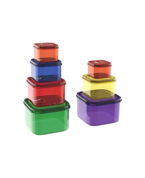 Lavish Home 7-pc. Portion Control Meal Prep Containers In Multi