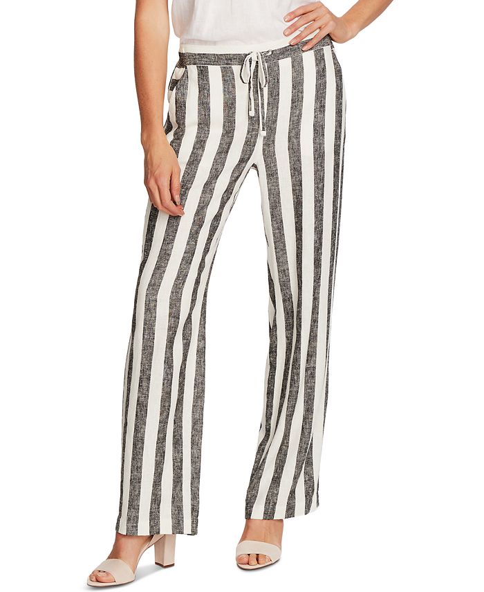 Vince Camuto Striped Drawstring Pants - Macy's