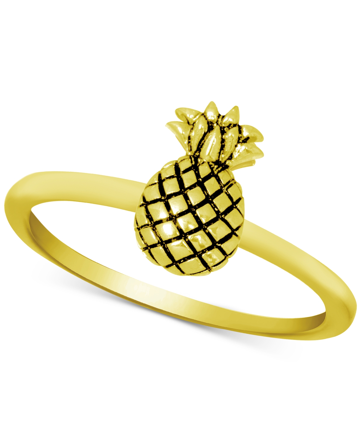 Pineapple Ring in Gold-Plate - Gold