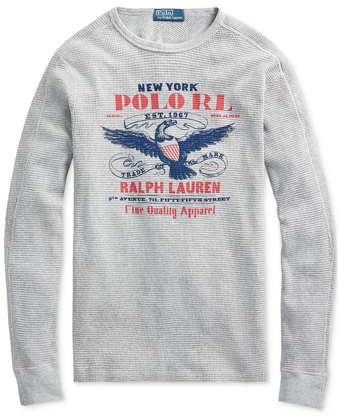 Polo Ralph Lauren Men's Waffle-Knit Graphic T-Shirt - Macy's