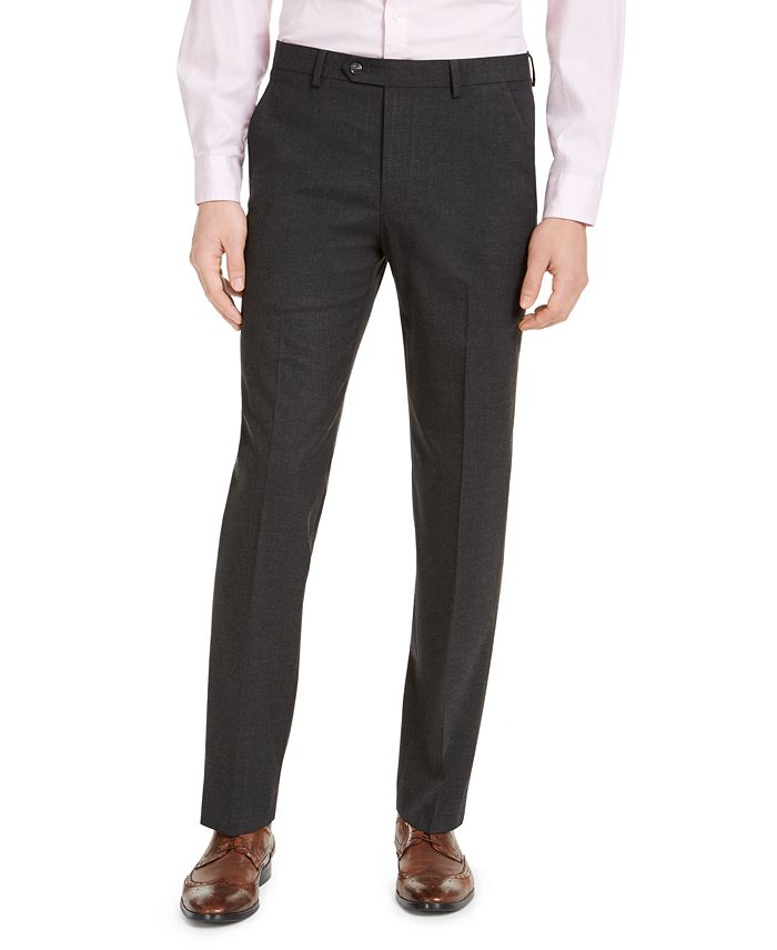 Alfani Men's Slim-Fit Stretch Solid Suit Pants, Created for Macy's - Macy's